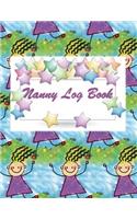Nanny Log Book: Baby Log, Parents or Day Care Provider Can Track Daily Feeding, Diaper Changes - Sleep Time - Emergency Contacts - Purple Fun Girl