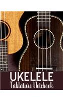 Ukelele Tablature Notebook: Blank Notebook 4 line staves and 5 blank chord boxes on top of each page 110 pages