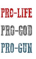 Pro-Life Pro-God Pro-Gun: Religious and Patriotic Themed 120-Page Notebook