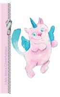 I Am about Cheerfulness: Cat Unicorn Sketchbook Writing Journal Combo Book