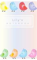 Lily's Notebook: Personalized Writing Journal With Birds And Name