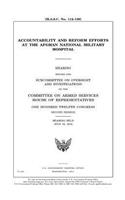 Accountability and reform efforts at the Afghan National Military Hospital