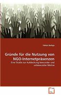 Gründe für die Nutzung von NGO-Internetpräsenzen