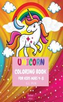 Unicorn coloring book for kids ages 4-8