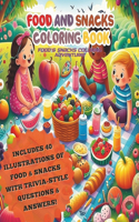 Food and Snacks Coloring Book