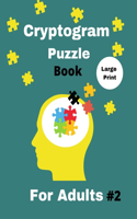 Cryptogram Puzzle Book for Adults