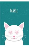 Marie: Mon carnet personnel, pour que tout le monde connaisse votre nom - Le livre unique pour enfants - Carnet de notes - Livre jeunesse - Tampons à color
