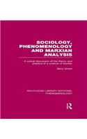 Sociology, Phenomenology and Marxian Analysis