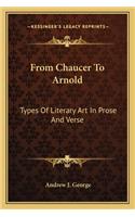 From Chaucer to Arnold