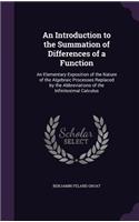 Introduction to the Summation of Differences of a Function