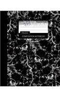 Marble Composition Notebook: College Ruled Writer's Notebook for School / Teacher / Office / Student [ Perfect Bound * Large * Black & White ]: College Ruled Writer's Notebook for School / Teacher / Office / Student [ Perfect Bound * Large * Black & White ]