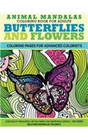 Animal Mandala Coloring Book for Adults Butterflies and Flowers Coloring Page