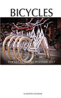 Bicycles Pocket Monthly Planner 2017: 16 Month Calendar(English)