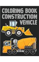 Construction Vehicle Easy Coloring Book for Boys Kids Toddler, Imagination Learning in School and Home