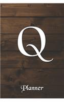 Q: Letter Journal Monogram Minimalist Lined Notebook To Do List Undated Daily Planner for Personal and Business Activities with Check Boxes to Help you