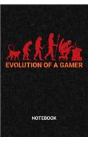 Evolution of a Gamer: Games Lover NOTEBOOK Grid-lined 6x9 - Gaming Journal A5 Gridded - Nerds Planner Videogamer 120 Pages SQUARED - Gaming Quote Diary Gamer Evolution So