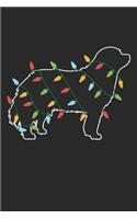 Bernese Mountain Dog with Christmas Lights - Christmas Notebook - Bernese Mountain Dog Diary - Dog Journal - Christmas Gift for Dog Lover: Medium College-Ruled Journey Diary, 110 page, Lined, 6x9 (15.2 x 22.9 cm)