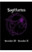 Sagittarius Notebook: This simple lined notebook/journal is customized for just Sagittarius!
