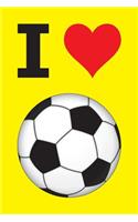 Blank Notebook - 100 Pages - I Love Football