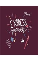 Express yourself: Express yourself on red cover and Dot Graph Line Sketch pages, Extra large (8.5 x 11) inches, 110 pages, White paper, Sketch, Draw and Paint(7 Express Yourself on Red Notebook)