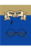Wizarding Notebook for Students: Notebook Ruled Paper for Birthday, Christmas, Back to School Journal Gift for Magical Friend, Family, Teacher, Student