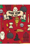 Wizarding Notebook for Students: Notebook Ruled Paper for Birthday, Christmas, Back to School Journal Gift for Magical Friend, Family, Teacher, Student