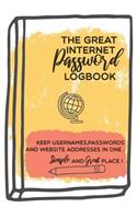 Internet Password Log Book