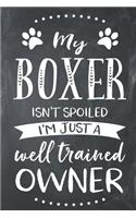 My Boxer Isn't Spoiled I'm Just a Well Trained Owner: Boxer Dog Composition Lined Notebook Journal