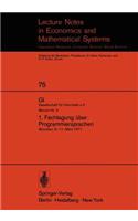 1. Fachtagung Über Programmiersprachen