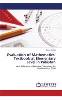 Evaluation of Mathematics' Textbook at Elementary Level in Pakistan