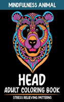 Mindfulness Animal Head Coloring Book Stress Relieving Patterns