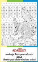 Zendangle Libros para colorear - Diseños para aliviar el estrés Animal - Animal - Ardillas
