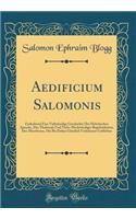 Aedificium Salomonis: Enthaltend Eine VollstÃ¤ndige Geschichte Der HebrÃ¤ischen Sprache, Des Thalmuds Und Vieler MerkwÃ¼rdiger Begebenheiten Des Alterthums, Die Bis Dahin GÃ¤nzlich Unbekannt Geblieben (Classic Reprint)