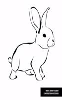 White Bunny Rabbit Composition Notebook