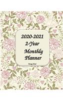 2020-2021 2-Year Monthly Planner Vintage Floral 8x10