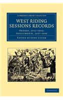 West Riding Sessions Records: Orders, 1611-1642; Indictments, 1637-1642