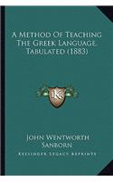 Method of Teaching the Greek Language, Tabulated (1883)