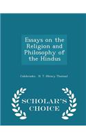 Essays on the Religion and Philosophy of the Hindus - Scholar's Choice Edition