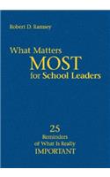 What Matters Most for School Leaders