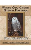 White Owl Cross Stitch Pattern