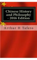 Chinese History and Philosophy - 2016 Edition