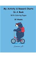 My Activity & Reward Charts In A Book With Coloring Pages (30 Weeks)