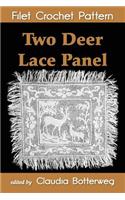 Two Deer Lace Panel Filet Crochet Pattern