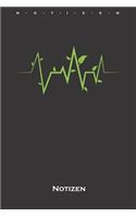 EKG der Umwelt mit Blätter Notizbuch