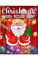 Christmas Hidden Picture Book For Kids Ages 8-12: Christmas Hunt Seek And Find Coloring Activity Book: Hide And Seek Picture Puzzles With Santa, Reindeers, Snowmen And More- Can You Spy Them All