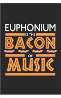 Euphonium Is the Bacon Of Music: Musician ruled Notebook 6x9 Inches - 120 lined pages for notes, drawings, formulas - Organizer writing book planner diary