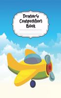 Airplane Primary Composition Book: Beautiful Aeroplane Primary Composition Notebook Story Paper Journal - Dotted Midline and Picture Space for Grades K-2 & K-3 - Large Dashed Midline 