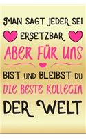 Die beste Kollegin der Welt: A5 liniert Notizbuch / Notizheft / Tagebuch / Journal für Kolleginnen und Arbeitskolleginnen