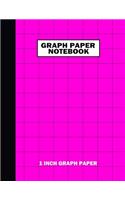 Graph Paper Notebook. 1 Inch Graph Paper: Grid Notebook/Grid Paper Journal 8.5x11 in. Pink