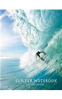 Surfer Notebook College Ruled: 7.44 x 9.69 inch composition book, 200 pages